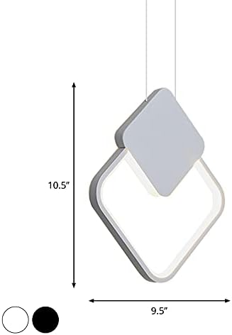 תאורת תליון LED של Craftthink, מתלה מודרני מנורת תליון LED מינימלי תלויה אור עם צל אקרילי לסלון חדר האוכל בחדר האוכל מטבח | הנורה כלולה